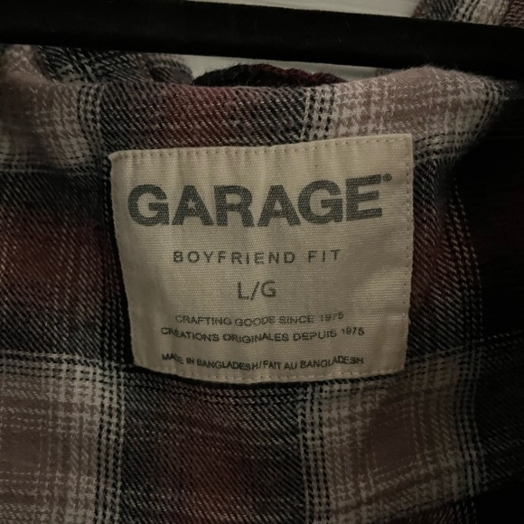 Garage Red and Black Plaid Casual Flannel shirt - Picture 3 of 3